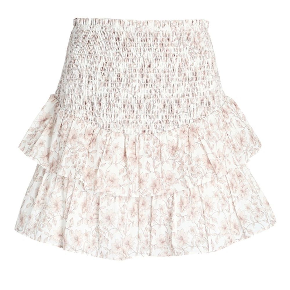 Intermix Mariah Ruffled Floral Voile Mini Skirt In Multi- Size Medium